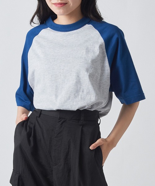 United Athle(ユナイテッドアスレ)の「【United Athle】5.6オンス ラグランTシャツ ビッグシルエット 半袖 5041(Tシャツ/カットソー・レディース・ライトグレー系3/ライトグレー系1/ホワイト×ブラック/アイボリー系2/ホワイト×パープル/アイボリー系1/ライトグレー系2・S)」の19枚目の写真