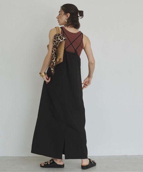 黒のキャミワンピース ロング20,000円→16000円→15,000円 楽天市場】ドロストキャミワンピ ワンピ レディース ロング 送料