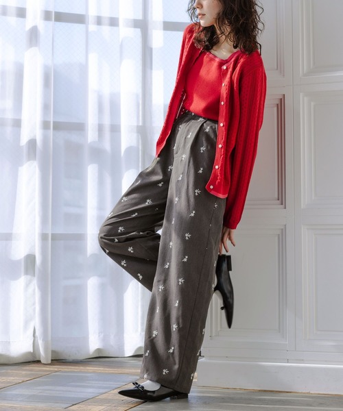 花柄刺繍スラックス』（スラックス）｜somari imagination