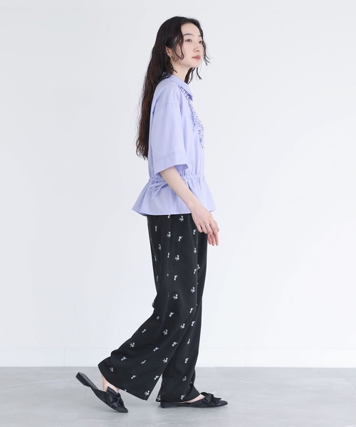 somari imagination（ソマリ イマジネーション）の「『花柄刺繍スラックス』（スラックス・レディース・ブラック/チャコール・1）」の14枚目の写真