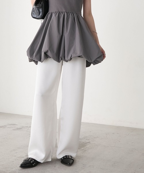 さね forksy.】リラックス カラーサテンパンツ forksy.│MONO-MART