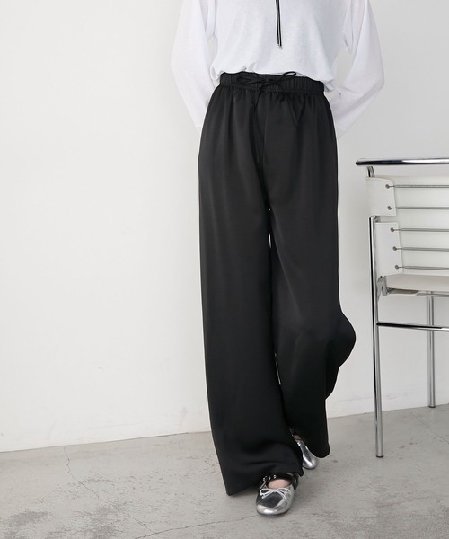 forksy.(フォルクシー)の「【forksy.】リラックス カラーサテンパンツ(その他パンツ・レディース・チャコール/ミント/ラベンダー/イエロー/ブラウン/ブラック/アイボリー/オフホワイト・FREE)」の21枚目の写真