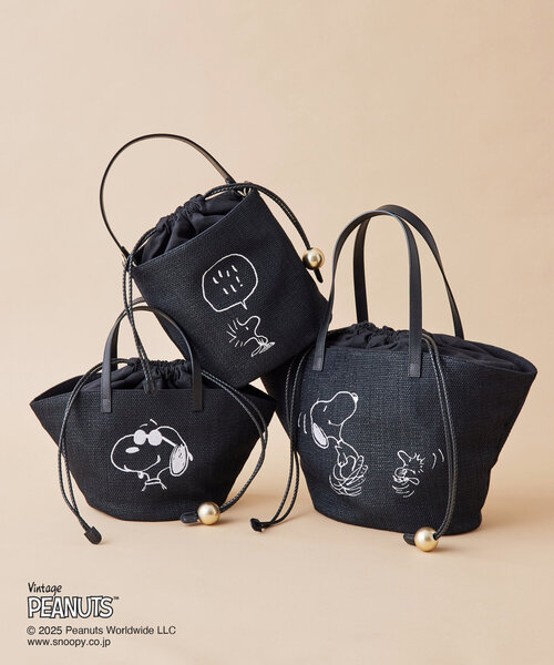 セール】【PEANUTS×russetコラボ第二弾】カゴトートバッグ小
