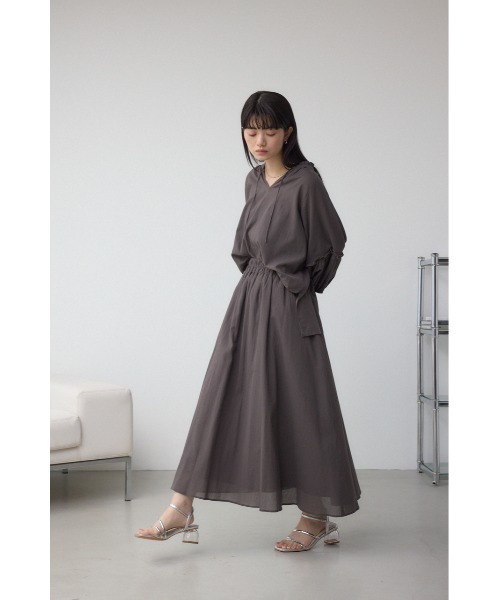 AZUL by moussy(アズールバイマウジー)の「コットンボイルフレアスカート 春服 秋服 夏服 無地 ロングスカート ウエストゴム(スカート・レディース・チャコールグレー/アイボリー/ピンク・FREE)」の14枚目の写真