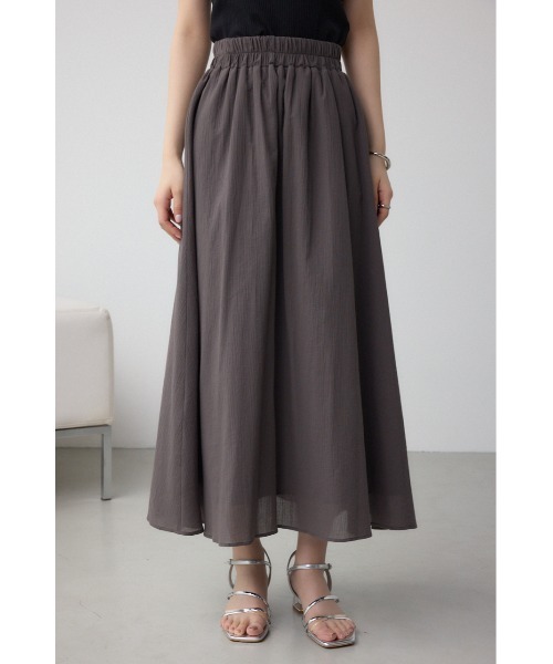 AZUL by moussy(アズールバイマウジー)の「コットンボイルフレアスカート 春服 秋服 夏服 無地 ロングスカート ウエストゴム(スカート・レディース・チャコールグレー/アイボリー/ピンク・FREE)」の16枚目の写真