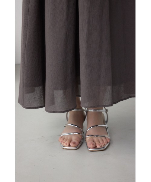 AZUL by moussy(アズールバイマウジー)の「コットンボイルフレアスカート 春服 秋服 夏服 無地 ロングスカート ウエストゴム(スカート・レディース・チャコールグレー/アイボリー/ピンク・FREE)」の21枚目の写真