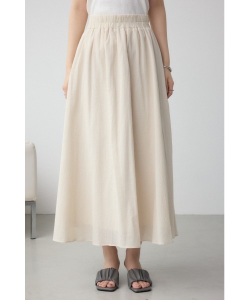 AZUL by moussy(アズールバイマウジー)の「コットンボイルフレアスカート 春服 秋服 夏服 無地 ロングスカート ウエストゴム(スカート・レディース・チャコールグレー/アイボリー/ピンク・FREE)」の7枚目の写真