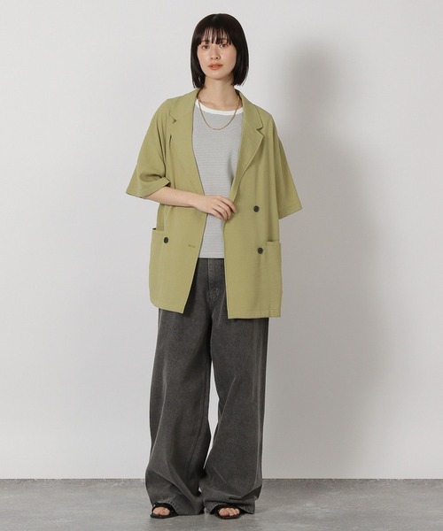 LAKOLE（ラコレ）の「テレコベーシックT / 291793（Tシャツ/カットソー・レディース・その他1/その他2/ブラック/オフホワイト・FREE）」の18枚目の写真