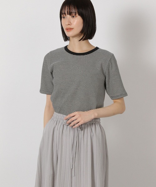 LAKOLE（ラコレ）の「テレコベーシックT / 291793（Tシャツ/カットソー・レディース・その他1/その他2/ブラック/オフホワイト・FREE）」の22枚目の写真