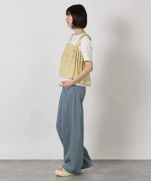 LAKOLE（ラコレ）の「テレコベーシックT / 291793（Tシャツ/カットソー・レディース・その他1/その他2/ブラック/オフホワイト・FREE）」の6枚目の写真