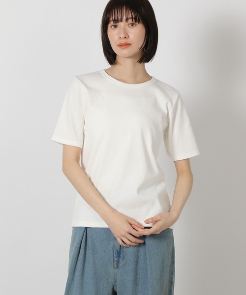 LAKOLE（ラコレ）の「テレコベーシックT / 291793（Tシャツ/カットソー・レディース・その他1/その他2/ブラック/オフホワイト・FREE）」の8枚目の写真