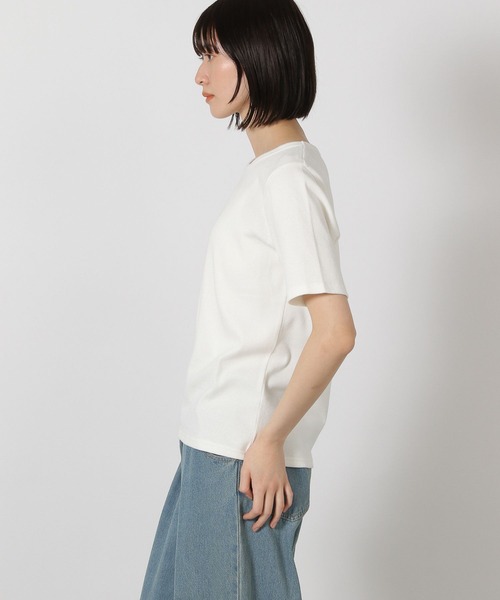 LAKOLE（ラコレ）の「テレコベーシックT / 291793（Tシャツ/カットソー・レディース・その他1/その他2/ブラック/オフホワイト・FREE）」の9枚目の写真