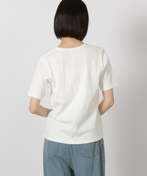 LAKOLE（ラコレ）の「テレコベーシックT / 291793（Tシャツ/カットソー・レディース・その他1/その他2/ブラック/オフホワイト・FREE）」の10枚目の写真