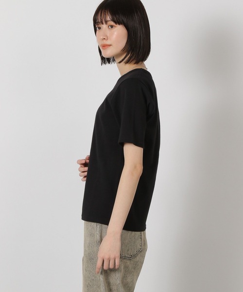 LAKOLE（ラコレ）の「テレコベーシックT / 291793（Tシャツ/カットソー・レディース・その他1/その他2/ブラック/オフホワイト・FREE）」の16枚目の写真