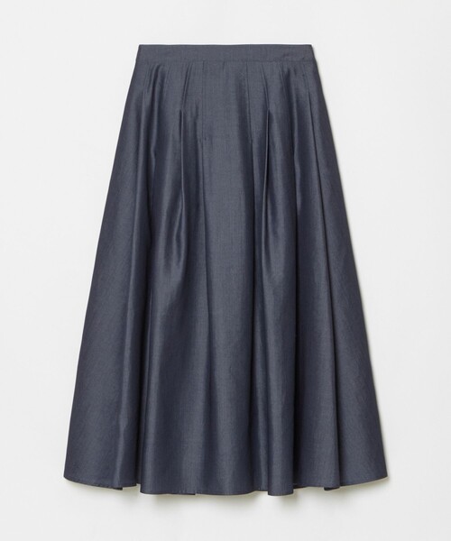 allureville（アルアバイル）の「マットタフタアンイーブンタックスカート（スカート・レディース・ブラック/ライトベージュ/インディゴブルー・1/2）」の5枚目の写真