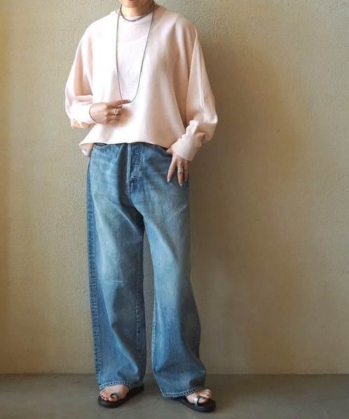 ジャーナルスタンダードラックス ダメージ デニムパンツ Ｌ 比翼ボタン ジーンズ ジャーナルスタンダードラックス ダメージ デニムパンツ メンズ