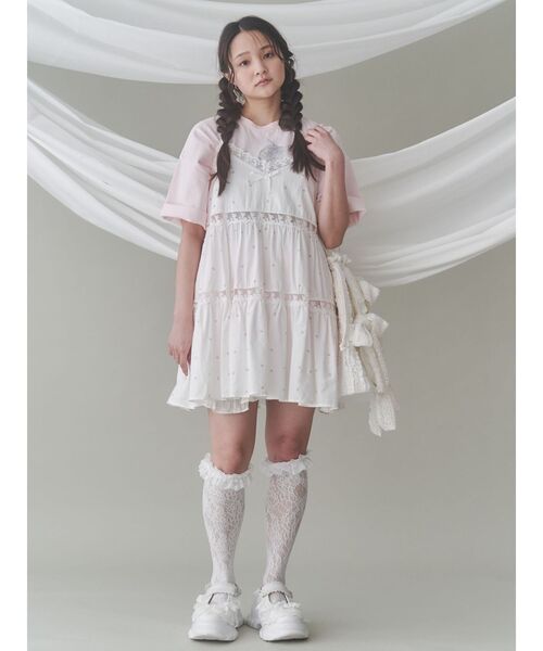 merry jenny（メリージェニー）の「りぼんのレーストートバッグ（トートバッグ・レディース・レッド/オフホワイト/ブラック・FREE）」の6枚目の写真