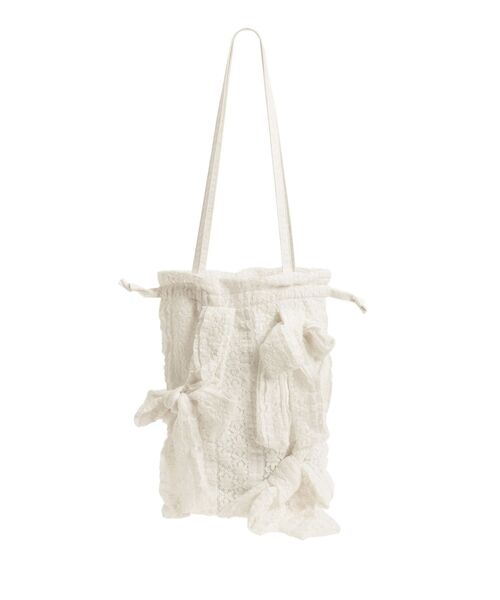 merry jenny（メリージェニー）の「りぼんのレーストートバッグ（トートバッグ・レディース・レッド/オフホワイト/ブラック・FREE）」の21枚目の写真