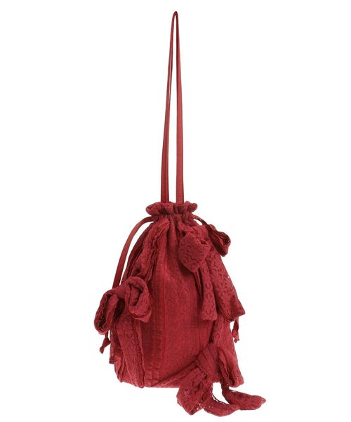 merry jenny（メリージェニー）の「りぼんのレーストートバッグ（トートバッグ・レディース・レッド/オフホワイト/ブラック・FREE）」の3枚目の写真