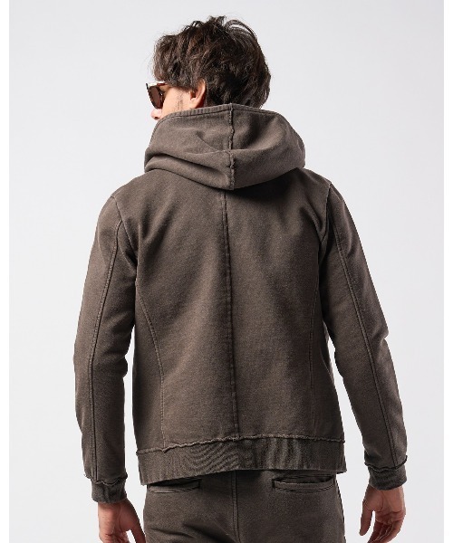 wjk(ダヴルジェイケイ)の「basic zip-up parka(piece-dyed)(パーカー・メンズ・ダークブラウン/ダークグレー・SMALL/MEDIUM/LARGE/X-LARGE)」の5枚目の写真