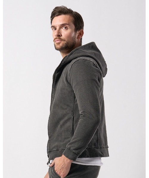 wjk(ダヴルジェイケイ)の「basic zip-up parka(piece-dyed)(パーカー・メンズ・ダークブラウン/ダークグレー・SMALL/MEDIUM/LARGE/X-LARGE)」の7枚目の写真