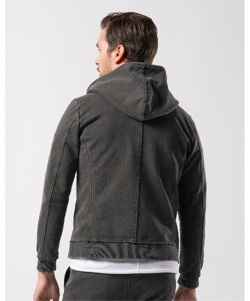 wjk(ダヴルジェイケイ)の「basic zip-up parka(piece-dyed)(パーカー・メンズ・ダークブラウン/ダークグレー・SMALL/MEDIUM/LARGE/X-LARGE)」の8枚目の写真