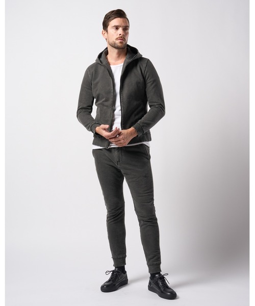 wjk(ダヴルジェイケイ)の「basic zip-up parka(piece-dyed)(パーカー・メンズ・ダークブラウン/ダークグレー・SMALL/MEDIUM/LARGE/X-LARGE)」の12枚目の写真