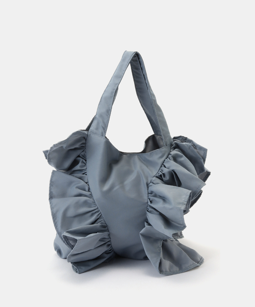 T・S・L(ティーエスエル)の「T.S.L/ティーエスエル フリルトートBAG(トートバッグ・レディース・ブラック/ブルー・FREE)」の2枚目の写真