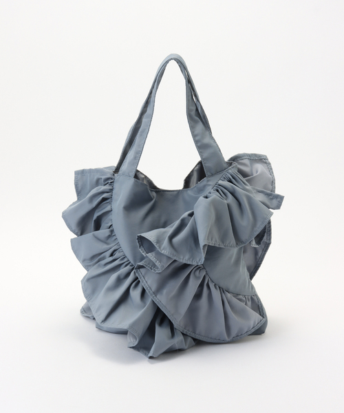 T・S・L(ティーエスエル)の「T.S.L/ティーエスエル フリルトートBAG(トートバッグ・レディース・ブラック/ブルー・FREE)」の4枚目の写真