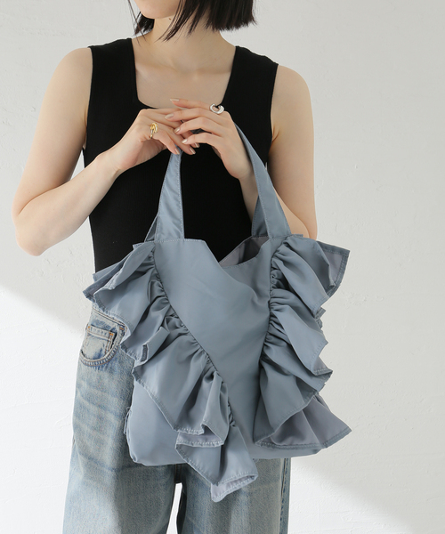 T・S・L(ティーエスエル)の「T.S.L/ティーエスエル フリルトートBAG(トートバッグ・レディース・ブラック/ブルー・FREE)」の13枚目の写真