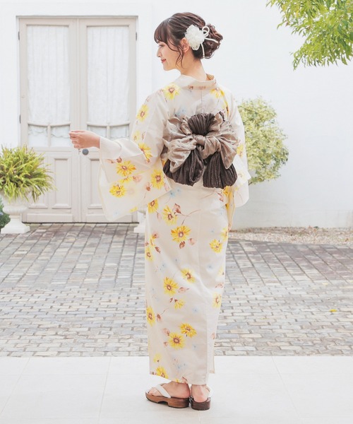 Honeys(ハニーズ)の「浴衣(浴衣・レディース・サックスブルー系/ホワイト系その他/モカ/ベージュ系その他/パープル系その他・F)」の13枚目の写真