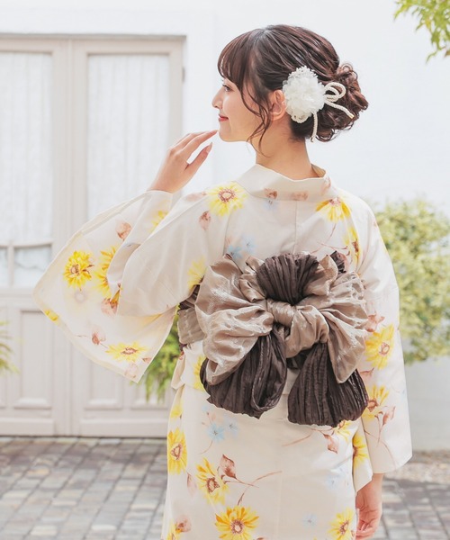 Honeys(ハニーズ)の「浴衣(浴衣・レディース・サックスブルー系/ホワイト系その他/モカ/ベージュ系その他/パープル系その他・F)」の14枚目の写真