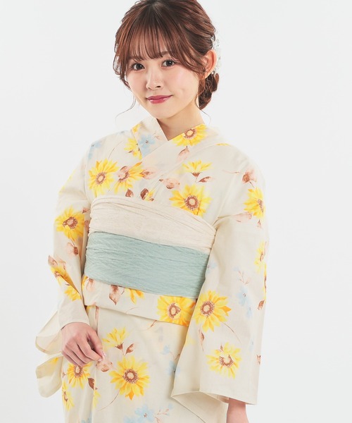 Honeys(ハニーズ)の「浴衣(浴衣・レディース・サックスブルー系/ホワイト系その他/モカ/ベージュ系その他/パープル系その他・F)」の18枚目の写真