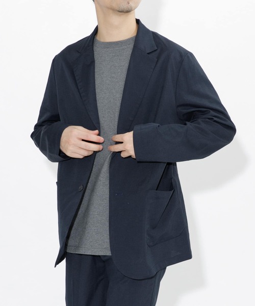 【希少未使用品】アーバンリサーチ　リネンスーツ　セットアップ　青　38サイズ セール】『防シワ』『XLサイズあり』ハイパフォーマンスリネン