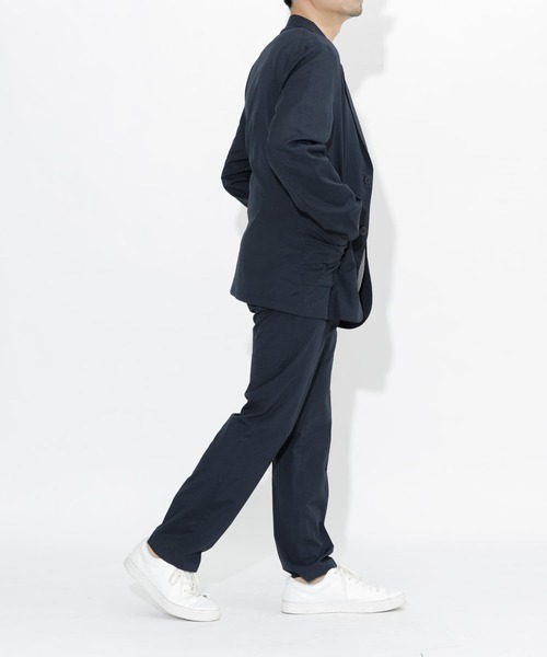 【希少未使用品】アーバンリサーチ　リネンスーツ　セットアップ　青　38サイズ セール】『防シワ』『XLサイズあり』ハイパフォーマンスリネン