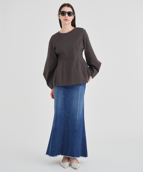 tシャツ 「RITAN/リタン」Volume Sleeve T-Shirt/ボリュームスリーブTシャツ レディース RITAN/リタン】Volume Sleeve T-Shirt/ボリュームスリーブT
