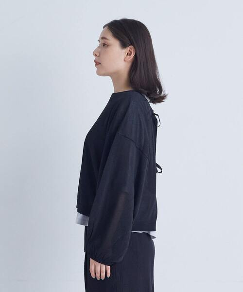 ADIEU TRISTESSE（アデュートリステス）の「KOYORI  2wayボレロカーディガン（カーディガン/ボレロ・レディース・ブラック/ピンク/ベージュ・FREE）」の8枚目の写真