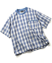 オンブレチェックビッグTEE