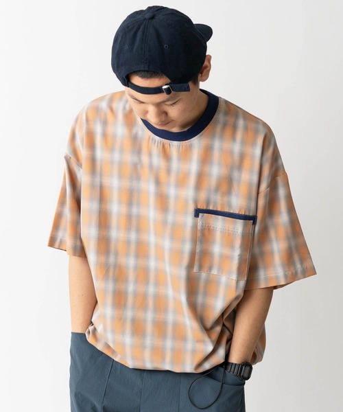 売れ筋商品|||gym master ジムマスター オンブレチェックビッグTEE (green) 半袖 Tシャツ ユニセックス ワイドシルエット オンブレチェックビッグTEE | ジムマスター（gym master）公式通販