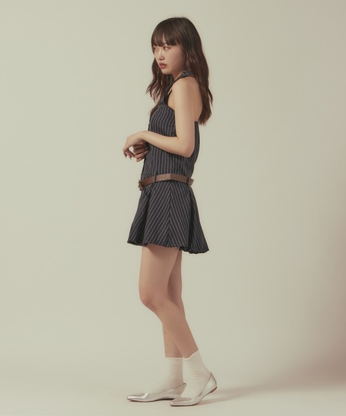 セール】△Halterneck Shirt one-piece/ホルターネック シャツ