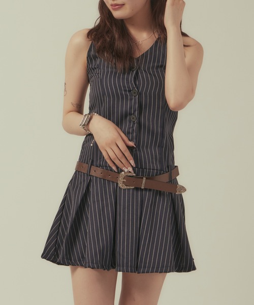 セール】△Halterneck Shirt one-piece/ホルターネック シャツ