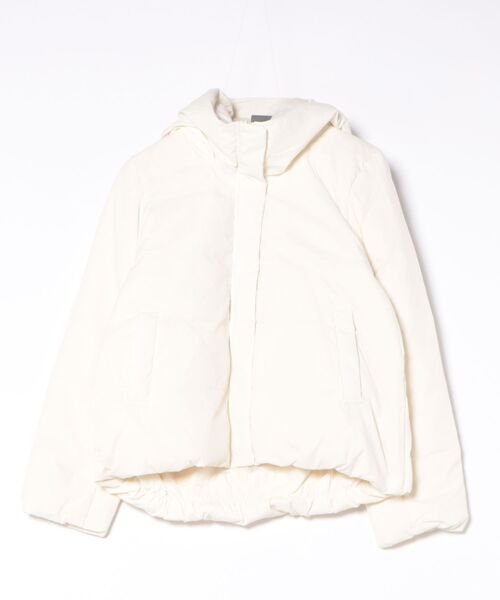 INTERPLANET(インタープラネット)の「ナイロンマイクロタフタダウンショートコート(ダウンジャケット/コート・レディース・グレイッシュベージュ/ブラック/オフホワイト・FREE)」の20枚目の写真