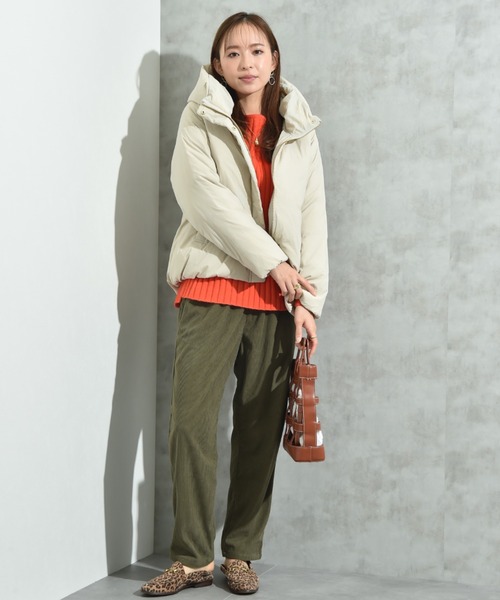 INTERPLANET(インタープラネット)の「ナイロンマイクロタフタダウンショートコート(ダウンジャケット/コート・レディース・グレイッシュベージュ/ブラック/オフホワイト・FREE)」の21枚目の写真