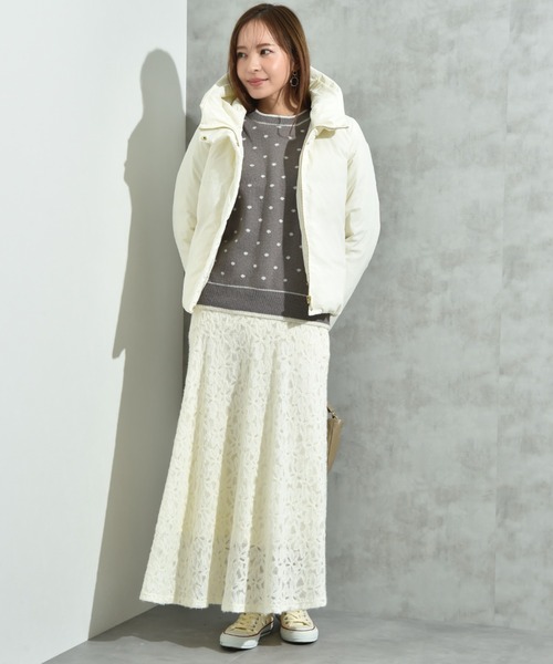 INTERPLANET(インタープラネット)の「ナイロンマイクロタフタダウンショートコート(ダウンジャケット/コート・レディース・グレイッシュベージュ/ブラック/オフホワイト・FREE)」の9枚目の写真