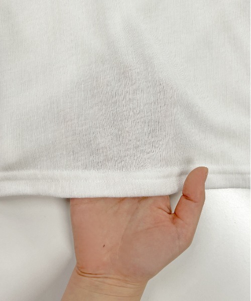 ad thie(アドティエ)の「レイヤードデザイン シアーカットソー(Tシャツ/カットソー・レディース・杢グレー/オフホワイト/ブラック・FREE)」の15枚目の写真