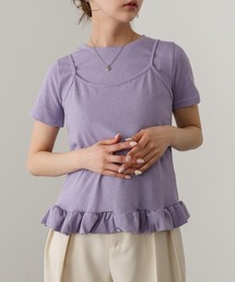 ペプラムバルーンヘムキャミセットＴシャツ