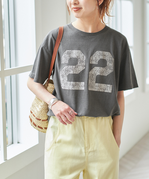 AUTHEN（オーセン）の「《追加》AUTHEN / オーセン NUMBERING FLOCKY T-SHIRT（Tシャツ/カットソー・レディース・グレー/イエロー・SMALL）」の14枚目の写真