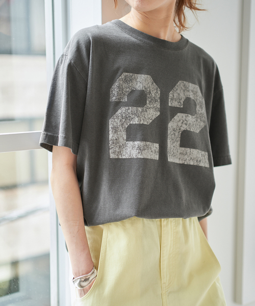 AUTHEN（オーセン）の「《追加》AUTHEN / オーセン NUMBERING FLOCKY T-SHIRT（Tシャツ/カットソー・レディース・グレー/イエロー・SMALL）」の13枚目の写真