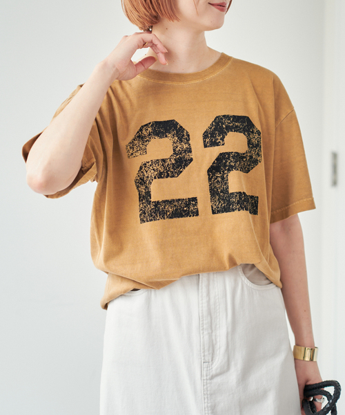 タグ付き　オーセン NUMBERING FLOCKY T-SHIRT 追加》AUTHEN / オーセン NUMBERING FLOCKY T-SHIRT（Tシャツ