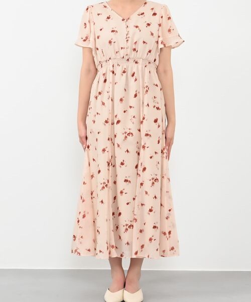 COHINA(コヒナ)の「シャドーフラワーマチフレアワンピース 【低身長・小柄女性】(ワンピース・レディース・ブラック/ピンク/グリーン・REGULAR/SHORT)」の22枚目の写真